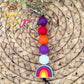 SALE: Bold Rainbow Silicone Beaded Keychain/Bag Charm - ONLY 3 AVAILABLE