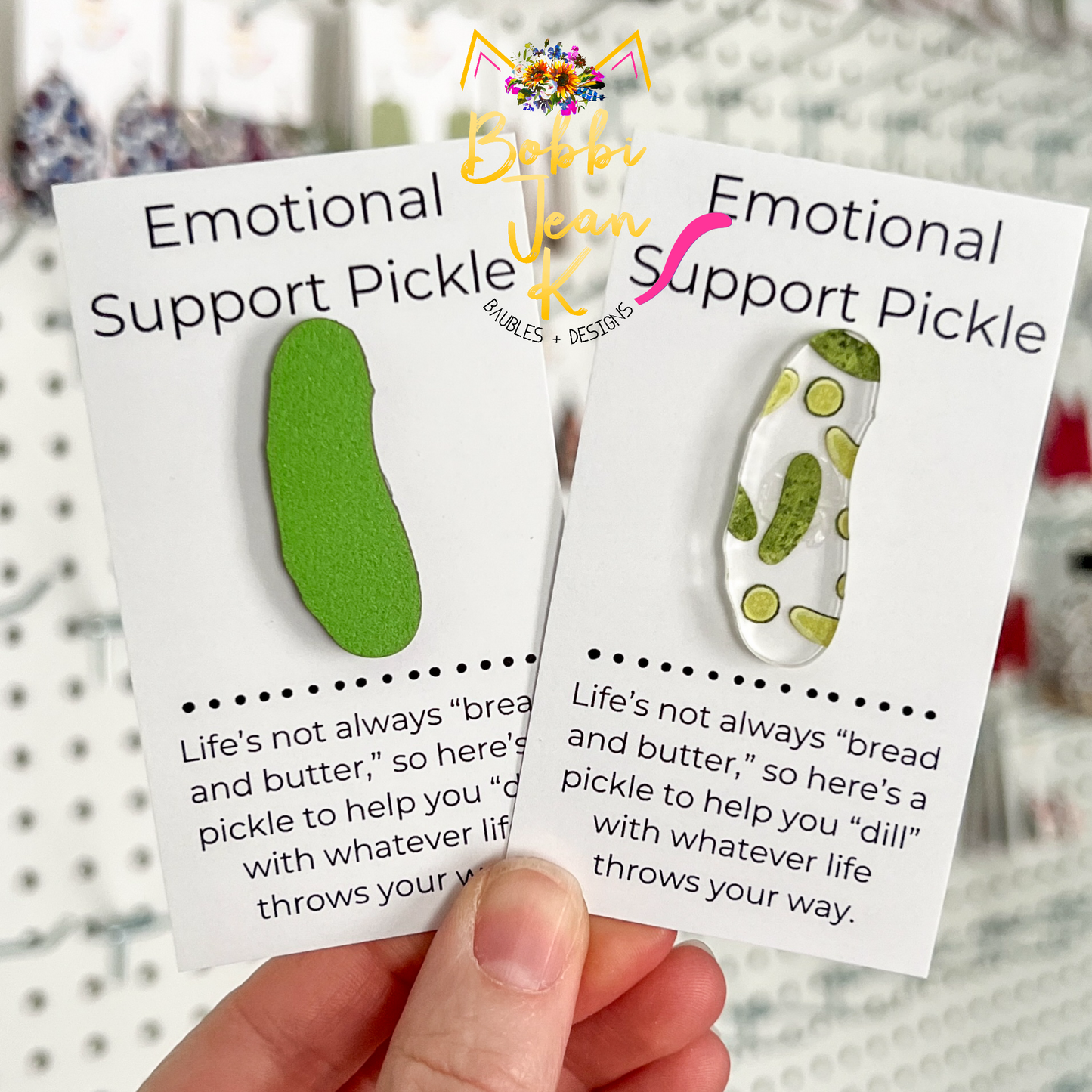 Emotional Support Pickle: Choose From Pattern or Solid