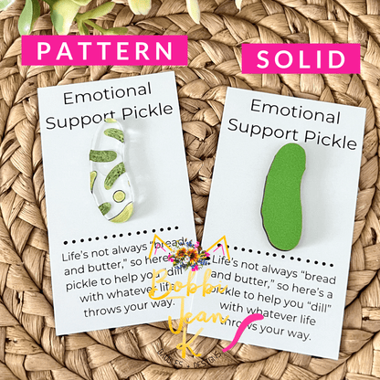 Emotional Support Pickle: Choose From Pattern or Solid