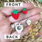 Strawberry Hand Painted Wood Studs: Choose From 2 Sizes