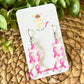 Pink Ribbon Acrylic Awareness Ribbon Earrings: Breast Cancer