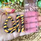 Tiger Striped Wood Earrings: Choose from 2 Styles - LAST CHANCE