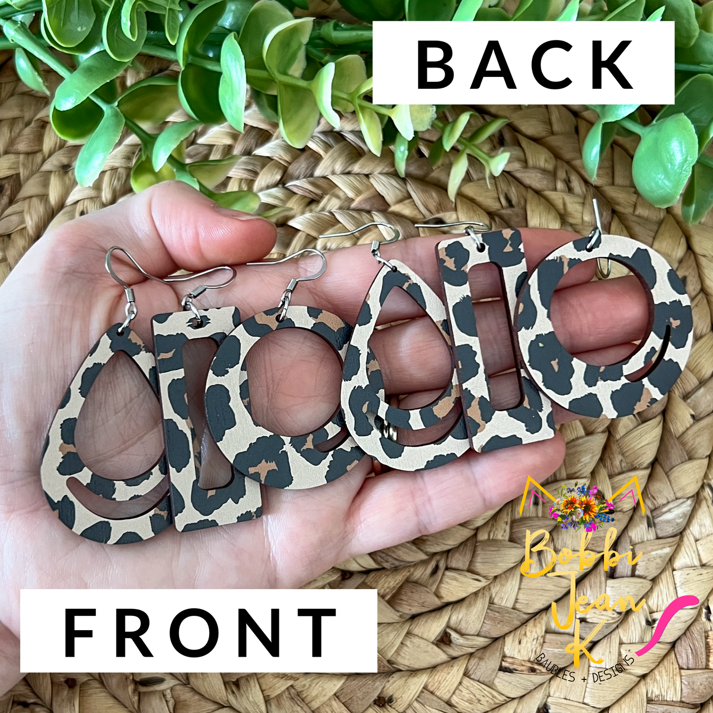 Leopard Wood Earrings: Choose from 3 Styles - LAST CHANCE