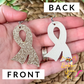 Gold Infused Glitter "Flared" Awareness Ribbon Earrings: Childhood Cancer