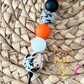 Halloween Paint Splatter Silicone Beaded Keychain/Bag Charm - LAST CHANCE