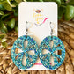 Summer Speckles Glittered Double-Sided Acrylic Earrings: ONLY ONE MONSTERA LEAF LEFT