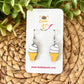 SALE: Ice Cream Cone Hand Painted Wood Earrings: Choose from Dangle or Stud - DESIGN BEING DISCONTINUED