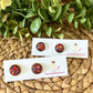 Red/Blue/Gold Glitter Studs 12mm: Choose Silver or Gold Settings