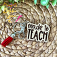 Teacher-Themed Wood Keychains: Choose From 6 Sayings