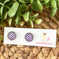 Patriotic Chevron Glass Studs 12mm: Choose Silver or Gold Settings