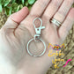 Pastel Cat Mom Silicone Beaded Keychain/Bag Charm - ONLY ONE LEFT