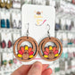 Turkey Hand Painted Cherry Wood Earrings