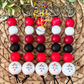 Red Lips & Wine Sips Silicone Beaded Keychain/Bag Charm