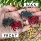 Red or Blue Crab Dyed Wood Earrings