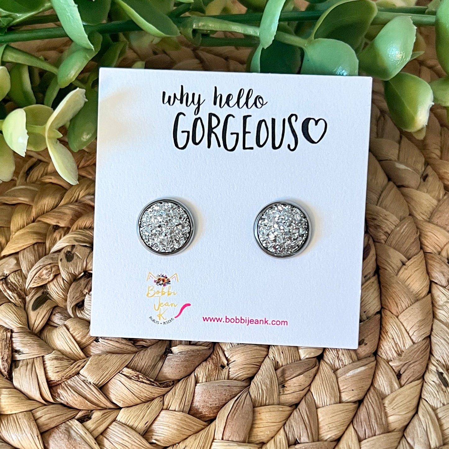 Why Hello Gorgeous Earring & Stud Card