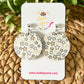 Mini Stars Cork on Leather Circle Earrings: Choose From 3 Stud Options - LAST CHANCE