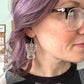 Miss Snow Angel Clear Acrylic Engraved Earrings