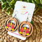 Turkey Hand Painted Cherry Wood Earrings