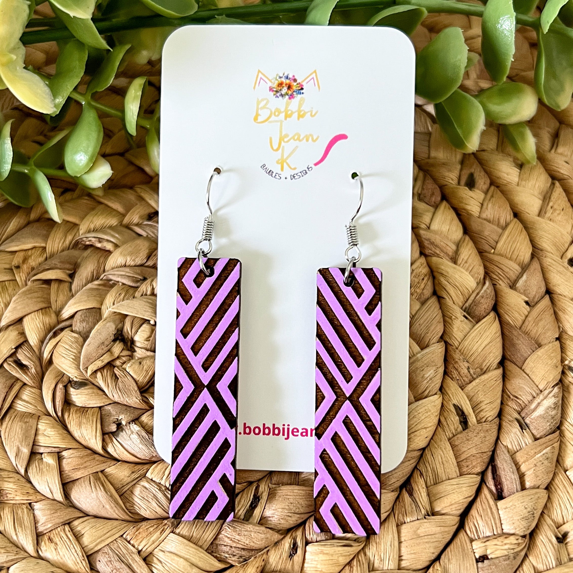 Monarch Hand-Painted Dangle Earrings