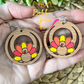 Turkey Hand Painted Cherry Wood Earrings