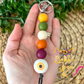 Bright Sunflower Silicone Beaded Keychain/Bag Charm - LAST CHANCE