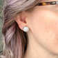 Apple Faux Druzy Studs 12mm: Choose Silver or Gold Settings