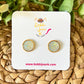 Crystal Faux Druzy Studs 12mm: Choose Silver or Gold Settings