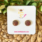 Chocolate Multi Faux Druzy Studs 12mm: Choose Silver or Gold Settings