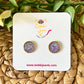 Lavender Faux Druzy Studs 12mm: Choose Silver or Gold Settings