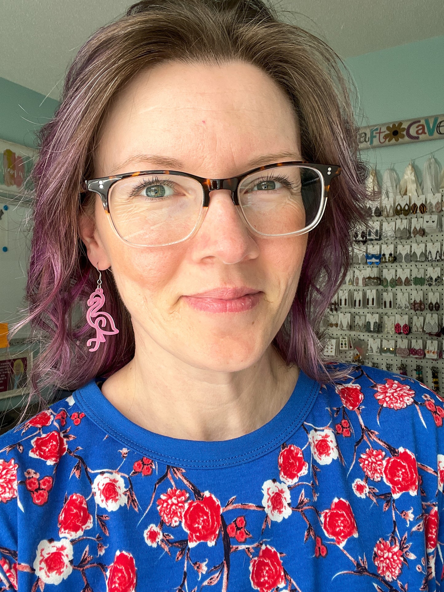 Fancy Flamingo Earrings: Choose From Acrylic or Wood Designs