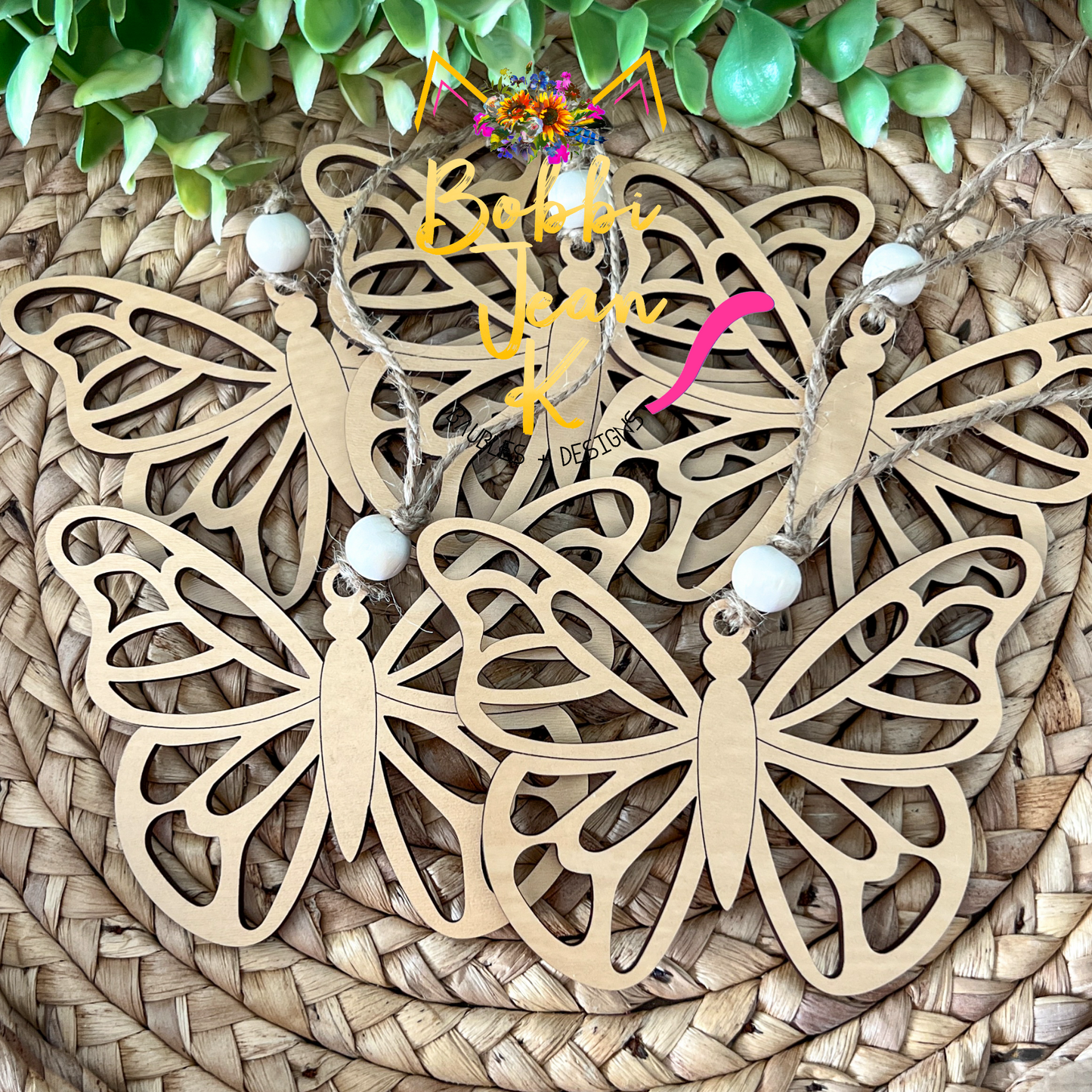 Butterfly "Spiritual Transformation" Wood Story Ornament