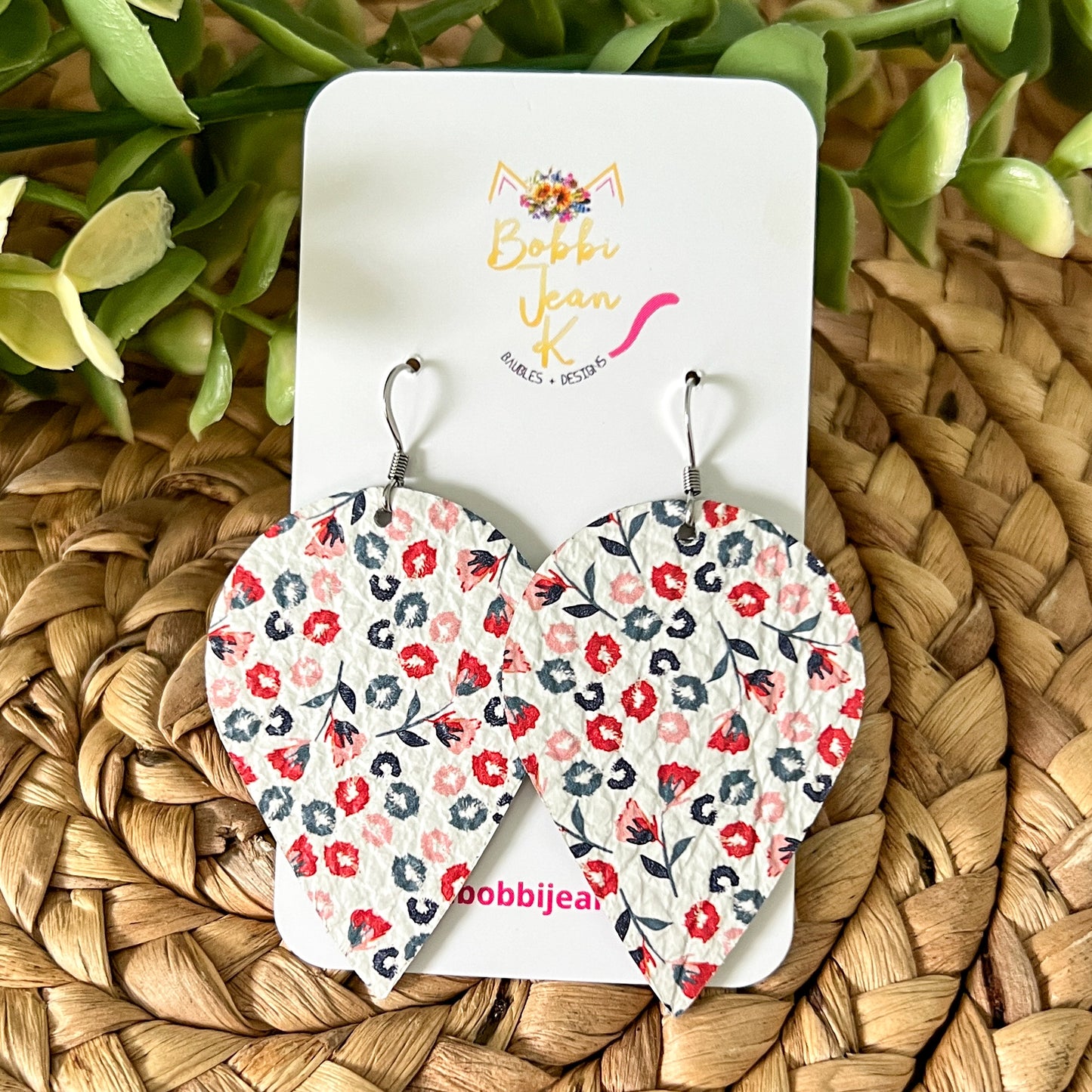 Leopard Kisses Leather Earrings: Choose From 2 Styles -LAST CHANCE
