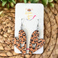Leopard Heart Print Wood Heart Earrings: Choose From 3 Styles