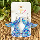 Mermaid Scale Tail Shape Acrylic Earrings - LAST CHANCE