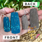 Dark Teal "Wildwood" Leather Bar Earrings: Choose From 2 Sizes - LAST CHANCE