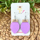 Hand Painted Light Bulb DANGLE Wood Earrings - Choose from 8 Colors