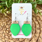 Hand Painted Light Bulb DANGLE Wood Earrings - Choose from 8 Colors