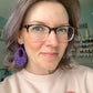 Metallic Purple Shimmer Leather Earrings: Choose From 2 Styles - LAST CHANCE