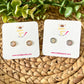 Champagne Faux Druzy Studs 8mm: Choose Silver or Gold Settings