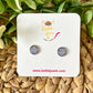 Lavender Faux Druzy Studs 8mm: Choose Silver or Gold Settings
