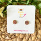 Bright Multi Faux Druzy Studs 8mm: Choose Silver or Gold Settings