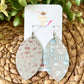 Gray Mosaic Tile Leather Earrings: Choose From 2 Styles - LAST CHANCE