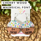 Chaos Coordinator Acrylic & Wood Split Circle Earrings: Choose Wood & Font