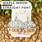 Best Teacher Ever Acrylic & Wood Split Circle Earrings: Choose Wood & Font