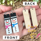 Hand Painted Snowman Dotted Mouth Wood Bar Earrings: Choose From 2 Scarf Colors