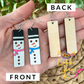 Hand Painted Snowman Curved Mouth Wood Bar Earrings: Choose From 2 Scarf Colors