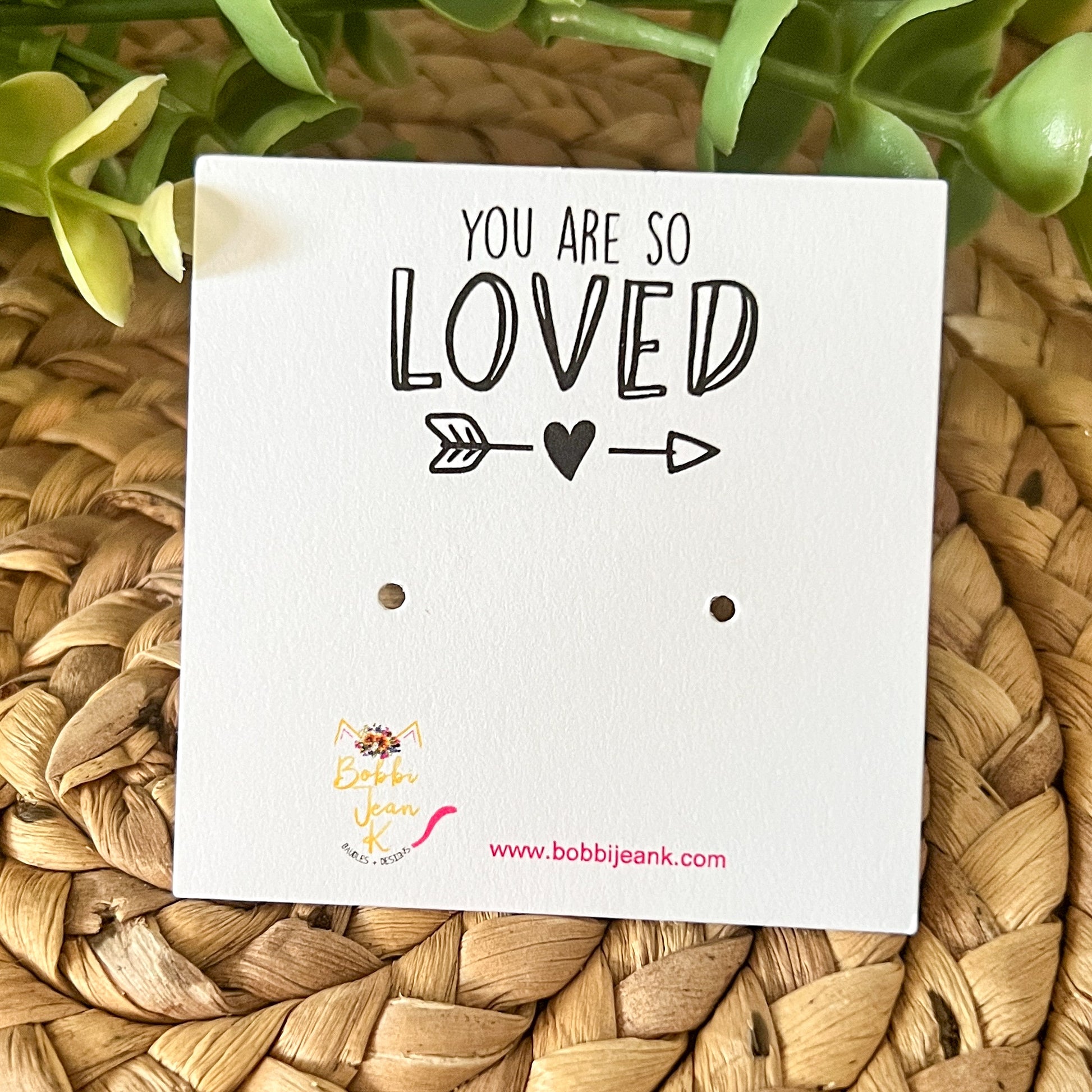 You Are So Loved Earring & Stud Card Add-On for Gift-Giving