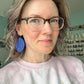 Blue "Fishtail Braided" Embossed Leather Earrings: Choose From 3 Styles - LAST CHANCE