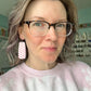 Pink Polka Dotted Embossed Leather Earrings: Choose From 2 Styles - LAST CHANCE