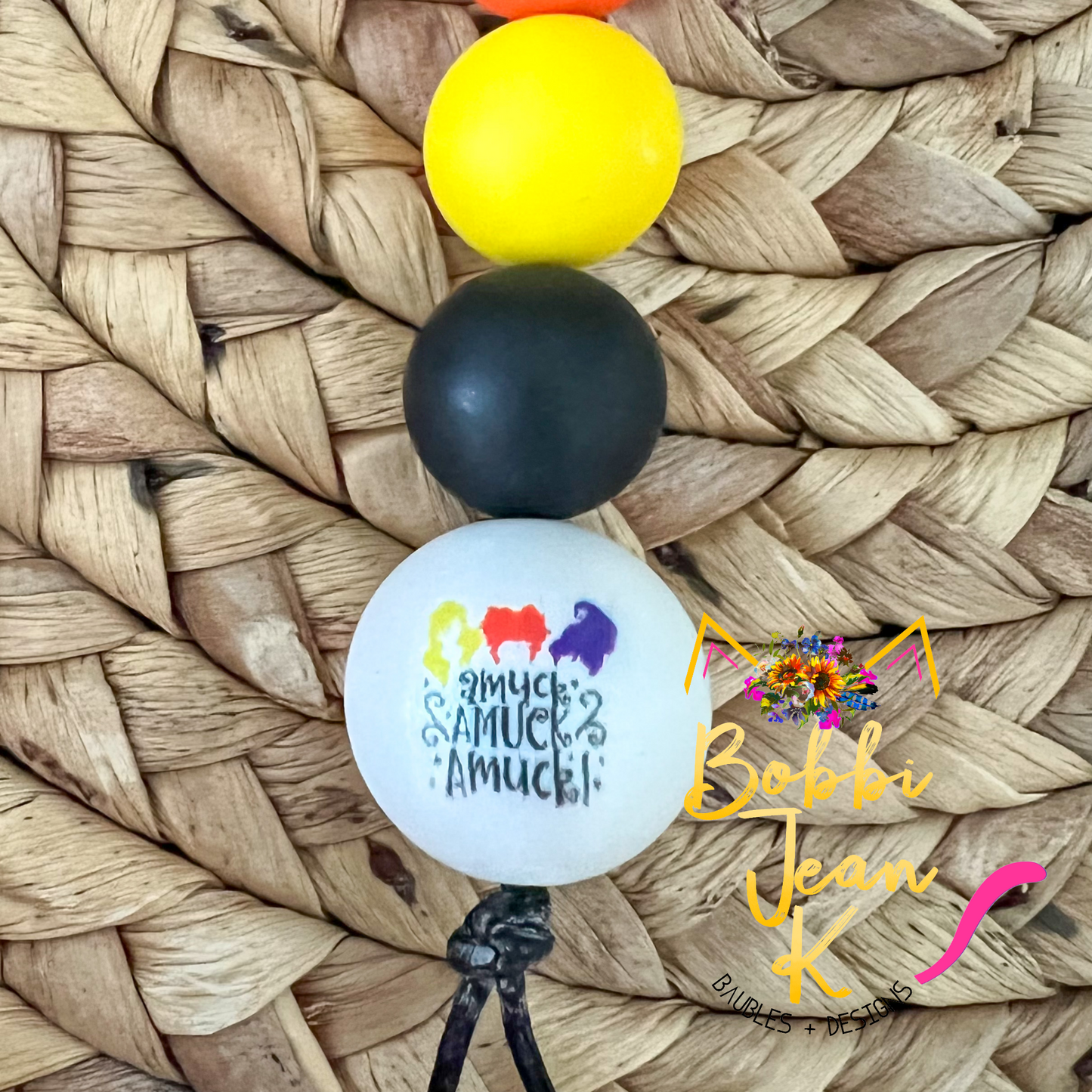 "HP Sisters A muck" Silicone Beaded Keychain/Bag Charm